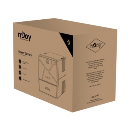 Джерело безперебійного живлення NJOY Keen 1000 (UPLI-LI100KU-CG01B), Lin.int., AVR, 4 x евро, USB, пластик Изображение