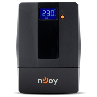 Джерело безперебійного живлення NJOY Horus Plus 600 (PWUP-LI060H1-AZ01B) Lin.int., AVR, 2 x евро, USB, LCD, пластик Изображение