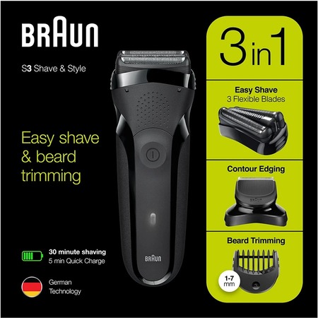 Електробритва Braun Series 3 300BT Black/Black Изображение