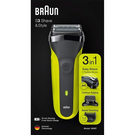 Електробритва Braun Series 3 300BT Black/Green Изображение