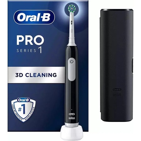 Зубна електрощітка Braun Oral-B Pro1 D305.513.3X CrossAction Black Изображение