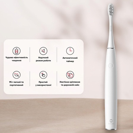 Розумна зубна електрощітка Oclean Air 2T Electric Toothbrush White (6970810552324) Изображение