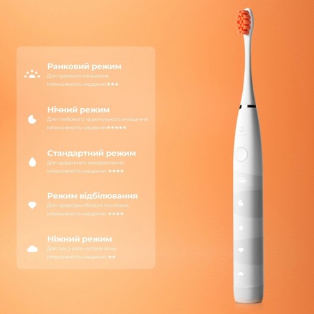 Розумна зубна електрощітка Oclean Flow S Sonic Electric Toothbrush White (6970810552959) Изображение