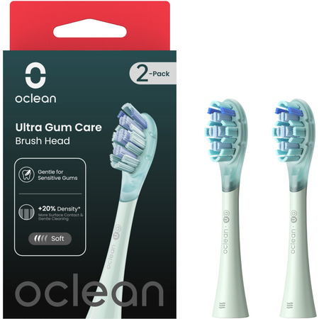 Насадка для зубної електрощітки Oclean UG01 G02 Ultra Gum Care Brush Green (2 шт) (6970810553536) Изображение