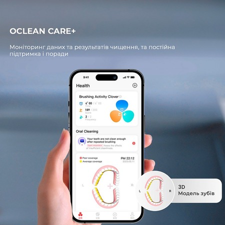 Розумна зубна електрощітка Oclean X Ultra Set Green (OLED) (6970810553505) Изображение