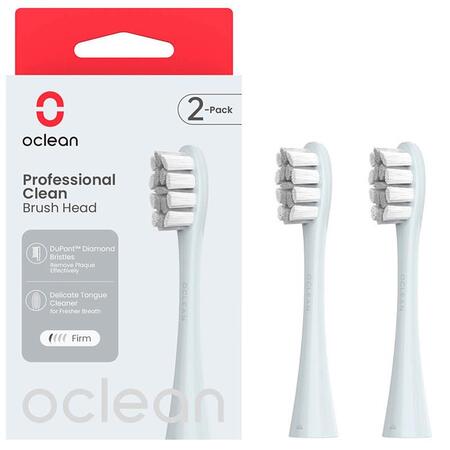 Насадка для зубної електрощітки Oclean P1C9 Brush Head Silver 2шт (6970810554038) Изображение