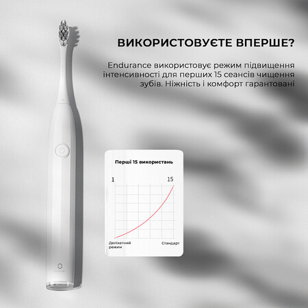 Розумна зубна електрощітка Oclean Endurance Eco Electric Toothbrush White (6970810553338) Изображение