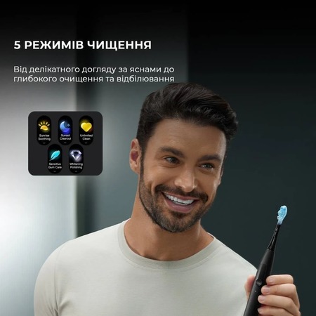 Розумна зубна електрощітка Oclean X Ultra 20 Set Electric Toothbrush Black (6970810557107) Изображение