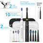 Набір зубних щіток Pecham Black and White Travel Set PC-084 (0290119010100) Изображение