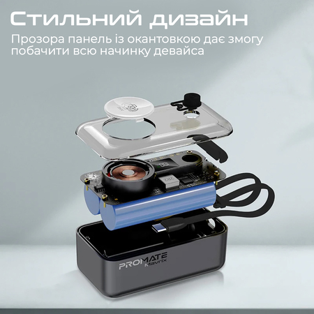 Універсальна мобільна батарея Promate Mavrix 10000mAh 35W Black Изображение