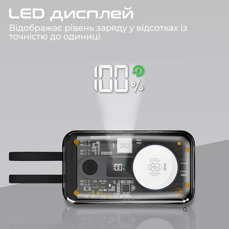 Універсальна мобільна батарея Promate Mavrix 10000mAh 35W Black Изображение