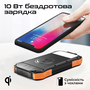 Універсальна мобільна батарея Promate SolarTank-10PDQi 10000mAh 20W Black Изображение