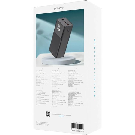 Універсальна мобільна батарея Proove Giant Lite 22.5W 40000mAh Black (PBGI20312201) Изображение