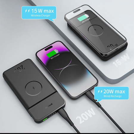 Універсальна мобільна батарея Proove Power Stand 2 in 1 20W 10000mAh Black (PBPS20030001) Изображение