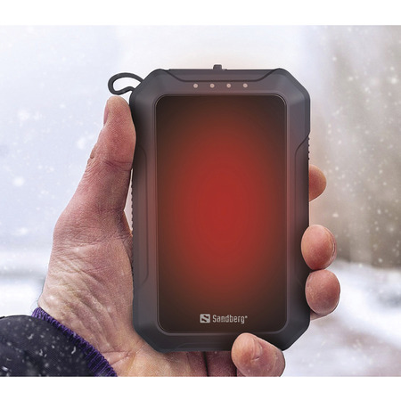 Універсальна мобільна батарея Sandberg Hand Warmer Powerbank 10000mAh Black (420-65) Изображение
