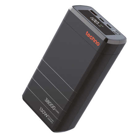 Універсальна мобільна батарея Techno PDC130 38000mAh PD 130W QC 3.0 Black Зображення