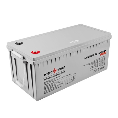 Акумуляторна батарея LogicPower 12V 200AH (LPM-MG 12 - 200 AH) AGM мультигель Изображение