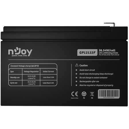 Акумуляторна батарея Njoy GP12122F 12V 12AH (BTVACATBCTI2FCN01B) AGM Изображение