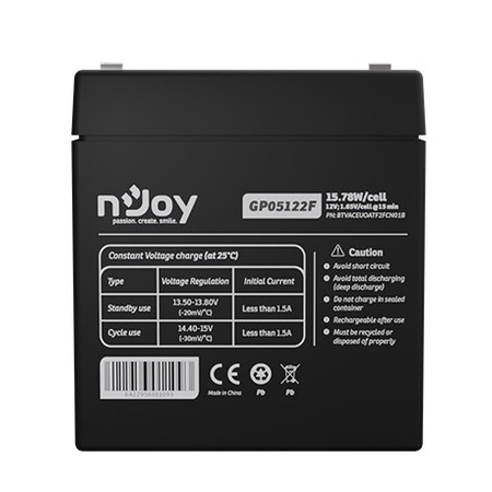 Акумуляторна батарея Njoy GP05122F 12V 5AH (BTVACEUOATF2FCN01B) AGM Изображение