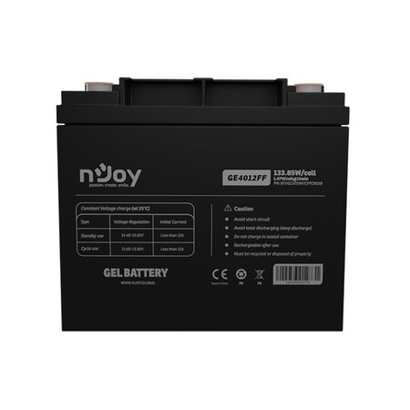 Акумуляторна батарея Njoy GE4012FF 12V 40AH (BTVGCDTOMTCFFCN01B) GEL Изображение
