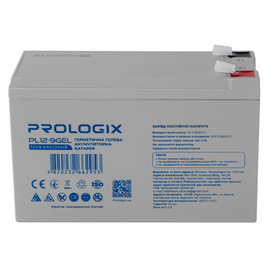 Акумуляторна батарея Prologix 12V 9AH (PL12-9GEL) GEL Изображение