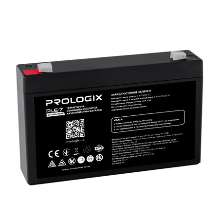 Акумуляторна батарея Prologix 6V 7AH (PL6-7) AGM Изображение