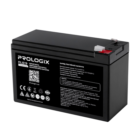 Акумуляторна батарея Prologix 12V 9AH (PL12-9) AGM Изображение
