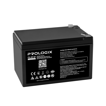 Акумуляторна батарея Prologix 12V 12AH (PL12-12) AGM Изображение