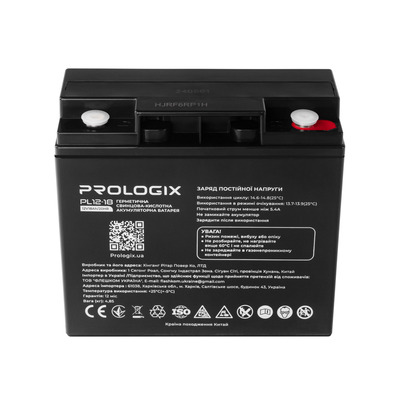 Акумуляторна батарея Prologix 12V 18AH (PL12-18) AGM Изображение