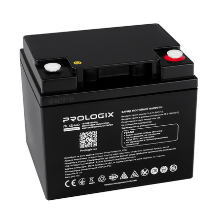 Акумуляторна батарея Prologix 12V 40AH (PL12-40) AGM Изображение