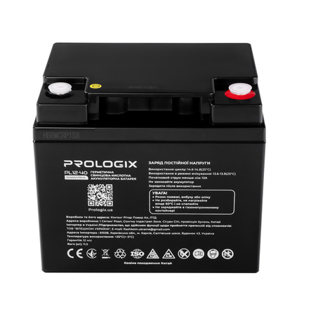 Акумуляторна батарея Prologix 12V 40AH (PL12-40) AGM Изображение