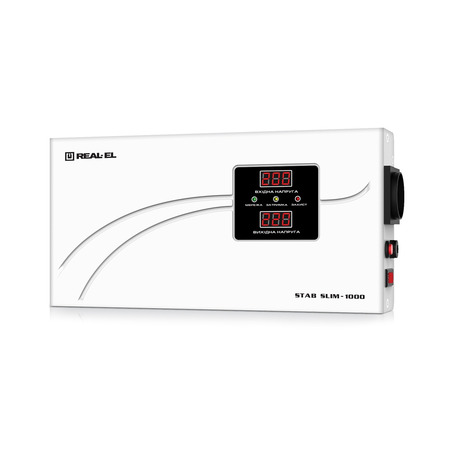Стабілізатор REAL-EL Stab Slim-1000 White Зображення