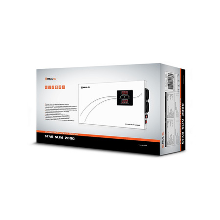 Стабілізатор REAL-EL Stab Slim-1000 White Изображение