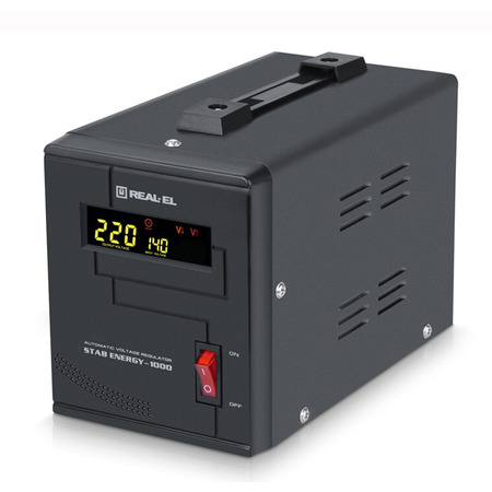 Стабілізатор REAL-EL Stab Energy-1000 Black Изображение