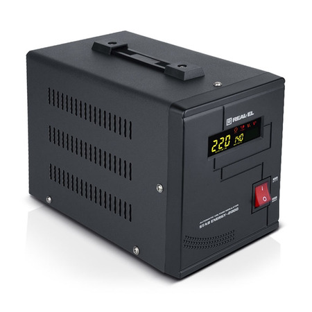 Стабілізатор REAL-EL Stab Energy-2000 Black Изображение