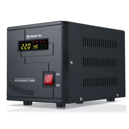 Стабілізатор REAL-EL Stab Energy-2000 Black Изображение