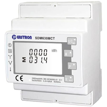 Лічільник Three phase energy meter Eastron SDM 630MCT-ETL (ESCT-T24 250A/1A) Изображение