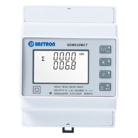 Лічільник Three phase energy meter Eastron SDM 630MCT-ETL (ESCT-T36 500A/1A) Зображення