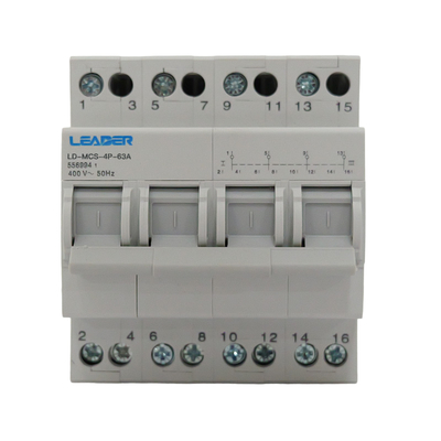 Перемикач трипозиційний Leader АС 4Р 63А 400В (LD-MCS-4P-63А) Зображення