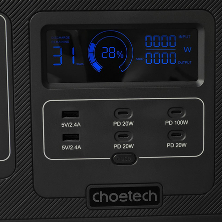 Зарядна станція Choetech 1200W (BS005-EU-BK) Изображение