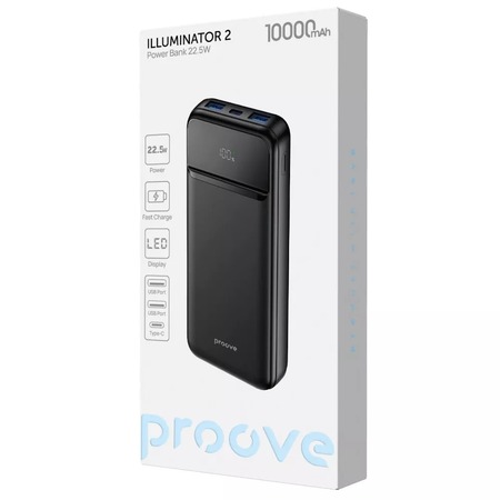 Універсальна мобільна батарея Proove Illuminator 2 22.5W 10000mAh Black (PBIP10212201) Изображение