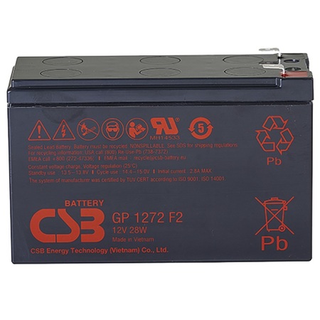 Акумуляторна батарея CSB 12V 7.2AH (GP1272, 28W) AGM Зображення