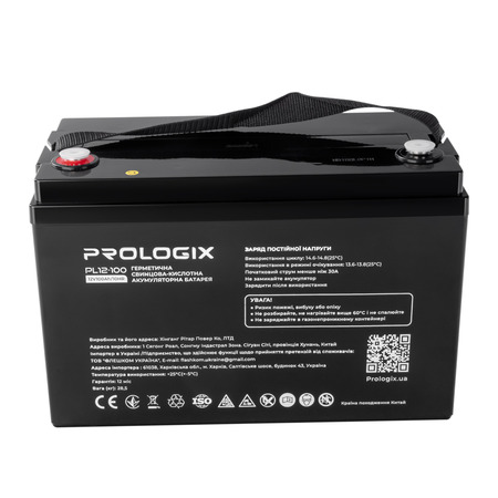 Акумуляторна батарея Prologix 12V 100AH (PL12-100) AGM Зображення