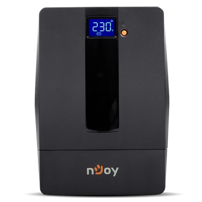 Джерело безперебійного живлення NJOY Horus Plus 1000 (PWUP-LI100H1-AZ01B), Lin.int., AVR, 4 x евро, USB, LCD, пластик Зображення