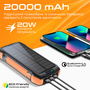 Універсальна мобільна батарея Promate SolarTank-20PDQI 20W 20000mAh Black Изображение