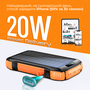 Універсальна мобільна батарея Promate SolarTank-20PDQI 20W 20000mAh Black Изображение