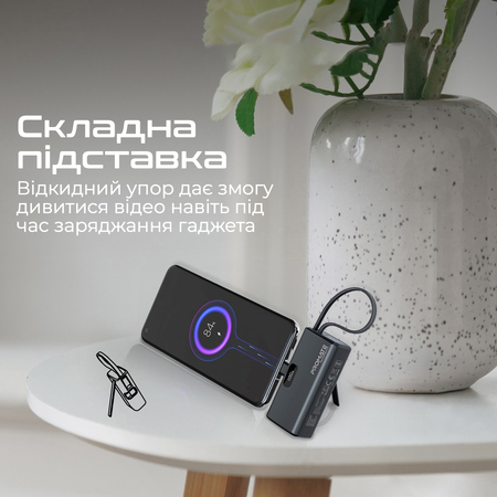 Універсальна мобільна батарея Promate Nanopack-5 5000mAh 20W Black Изображение