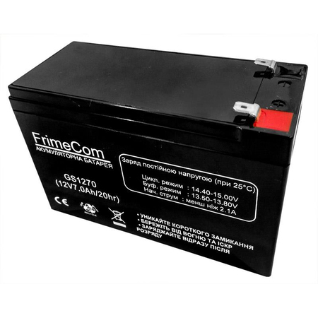 Акумуляторна батарея FrimeCom 12V 7AH (GS1270) AGM Изображение