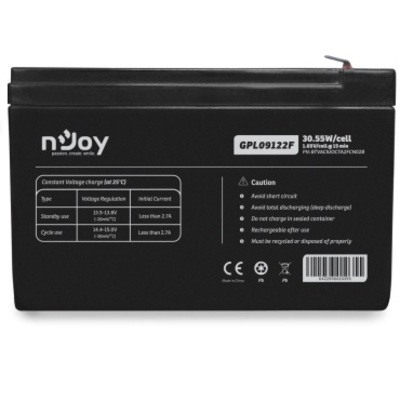 Акумуляторна батарея Njoy GPL09122F 12V 9AH (BTVACIUOCTA2FCN02B) AGM Изображение