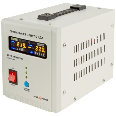Джерело безперебійного живлення LogicPower LPY-PSW-800VA+ (560Вт)5A/15A, з правильною синусоїдою 12V Зображення